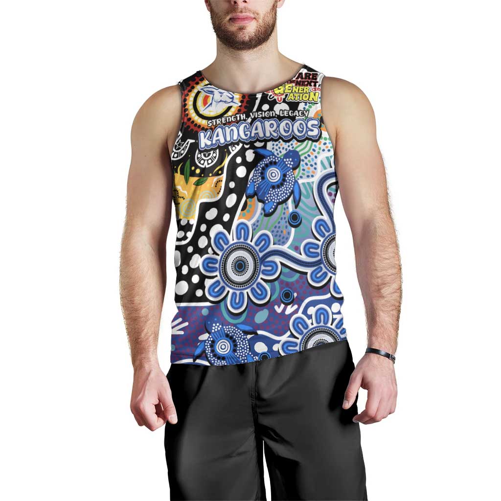 Personalised Kangaroos AFL Celebrating 50 Years of Naidoc Men Tank Top NAIDOC Week 2025 Aboriginal