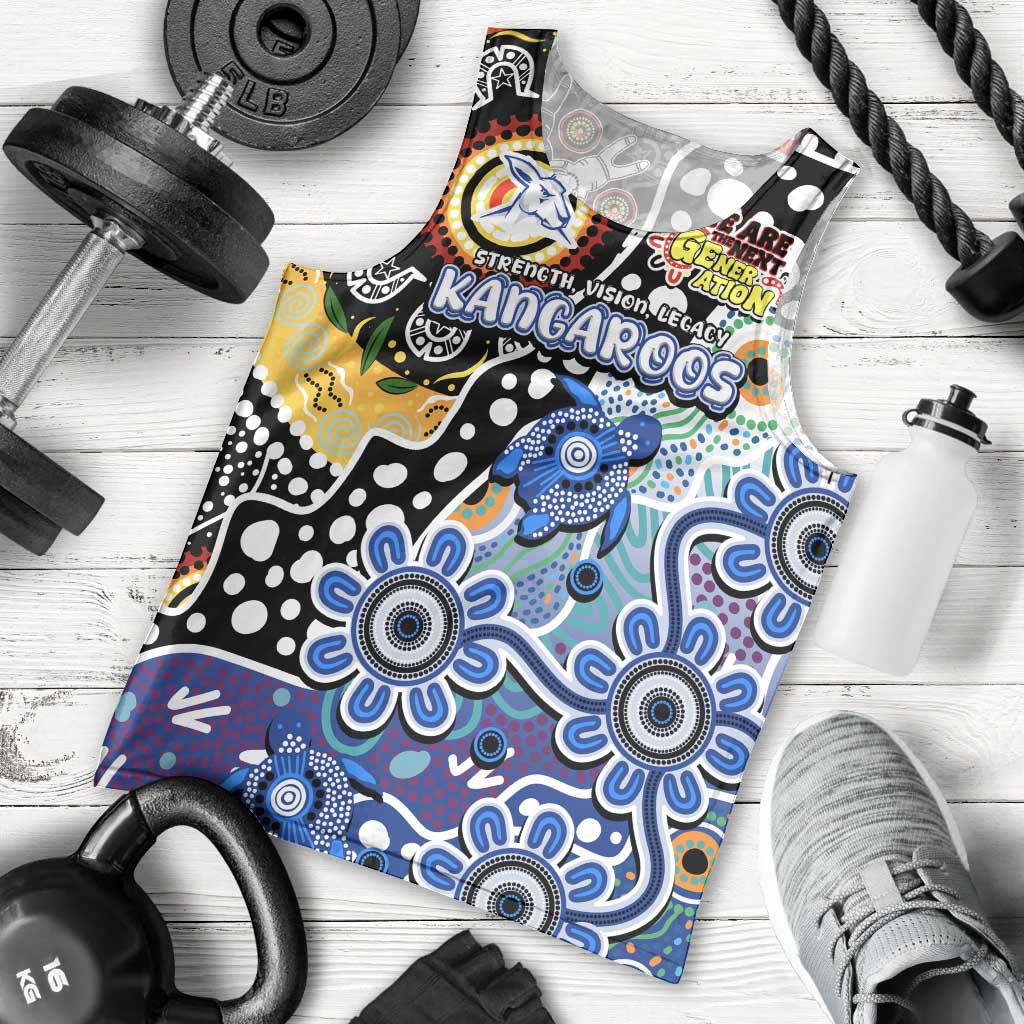 Personalised Kangaroos AFL Celebrating 50 Years of Naidoc Men Tank Top NAIDOC Week 2025 Aboriginal