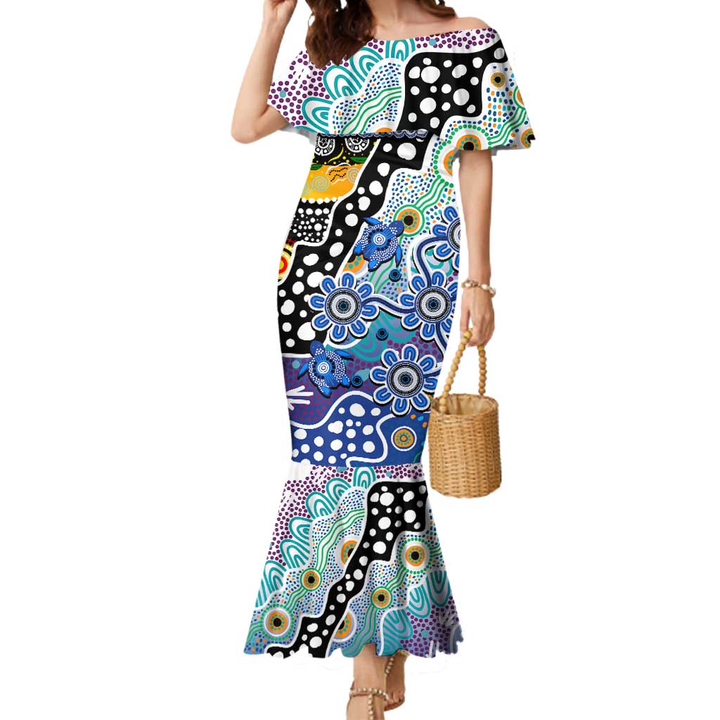 Personalised Kangaroos AFL Celebrating 50 Years of Naidoc Mermaid Dress NAIDOC Week 2025 Aboriginal