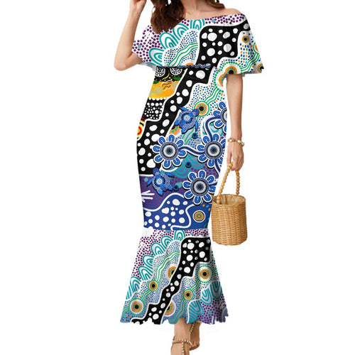 Personalised Kangaroos AFL Celebrating 50 Years of Naidoc Mermaid Dress NAIDOC Week 2025 Aboriginal