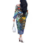 Personalised Kangaroos AFL Celebrating 50 Years of Naidoc Off The Shoulder Long Sleeve Dress NAIDOC Week 2025 Aboriginal