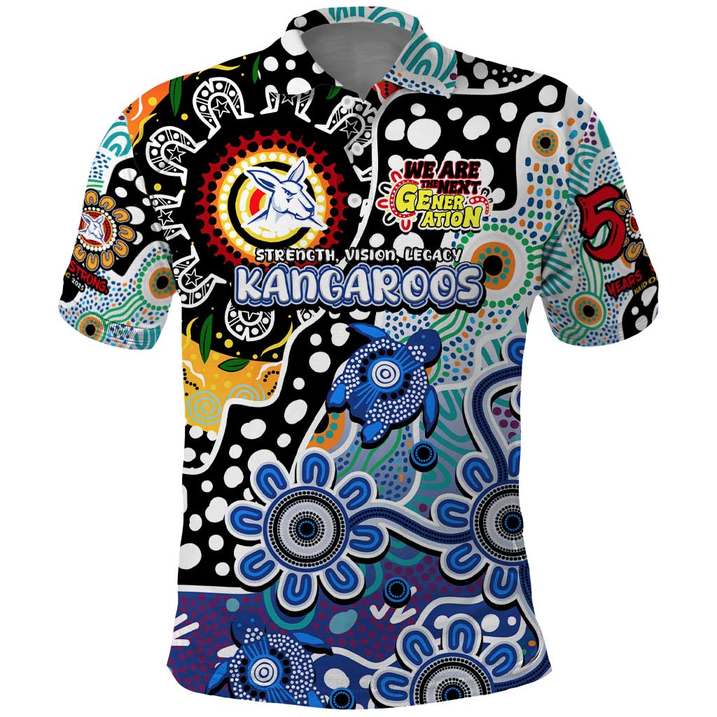 Personalised Kangaroos AFL Celebrating 50 Years of Naidoc Polo Shirt NAIDOC Week 2025 Aboriginal