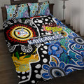 Kangaroos AFL Celebrating 50 Years of Naidoc Quilt Bed Set NAIDOC Week 2025 Aboriginal