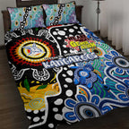 Kangaroos AFL Celebrating 50 Years of Naidoc Quilt Bed Set NAIDOC Week 2025 Aboriginal