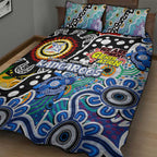 Kangaroos AFL Celebrating 50 Years of Naidoc Quilt Bed Set NAIDOC Week 2025 Aboriginal