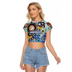 Personalised Kangaroos AFL Celebrating 50 Years of Naidoc Raglan Cropped T Shirt NAIDOC Week 2025 Aboriginal