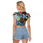 Personalised Kangaroos AFL Celebrating 50 Years of Naidoc Raglan Cropped T Shirt NAIDOC Week 2025 Aboriginal