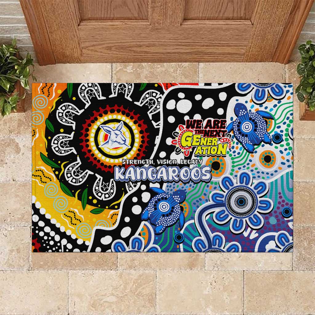 Kangaroos AFL Celebrating 50 Years of Naidoc Rubber Doormat NAIDOC Week 2025 Aboriginal