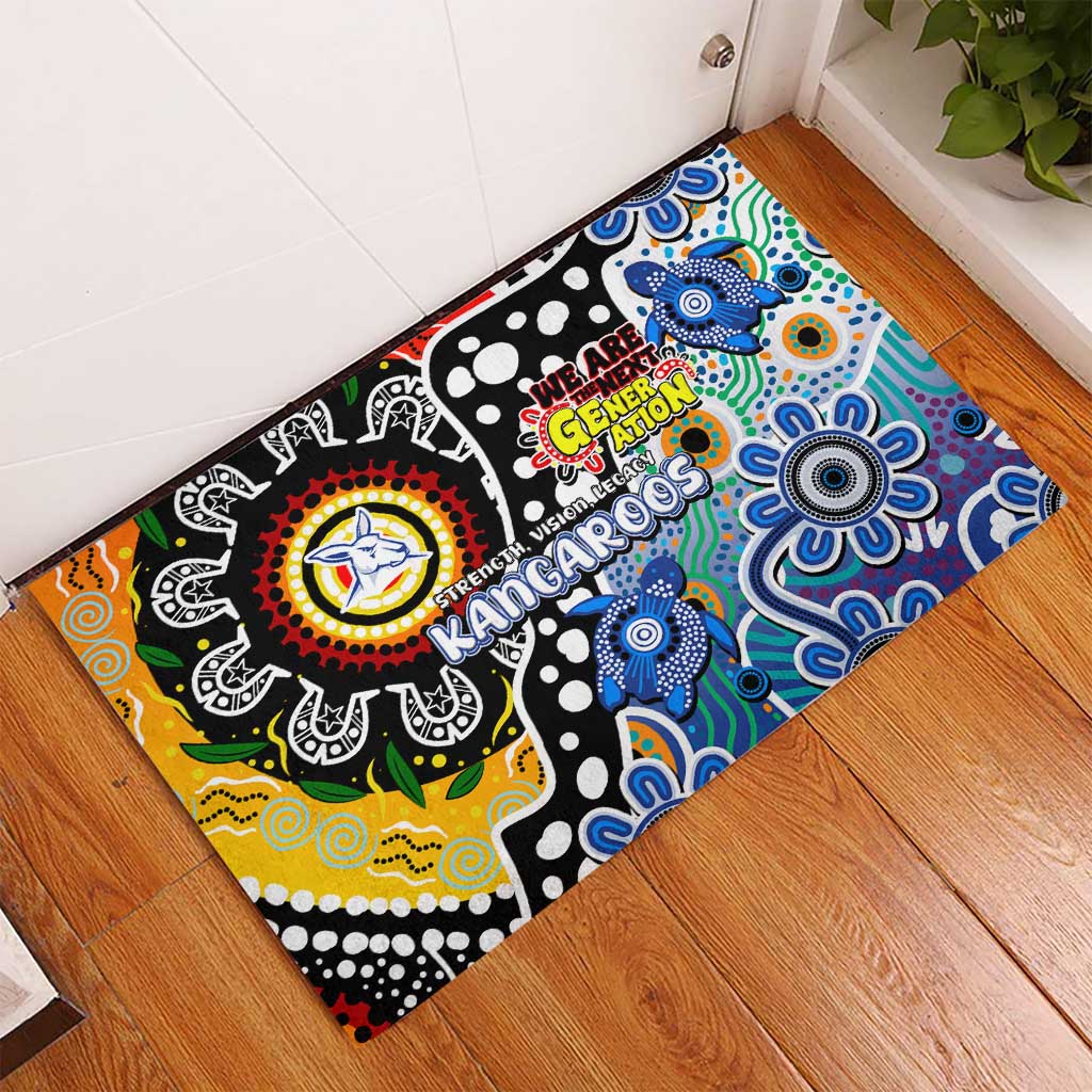 Kangaroos AFL Celebrating 50 Years of Naidoc Rubber Doormat NAIDOC Week 2025 Aboriginal