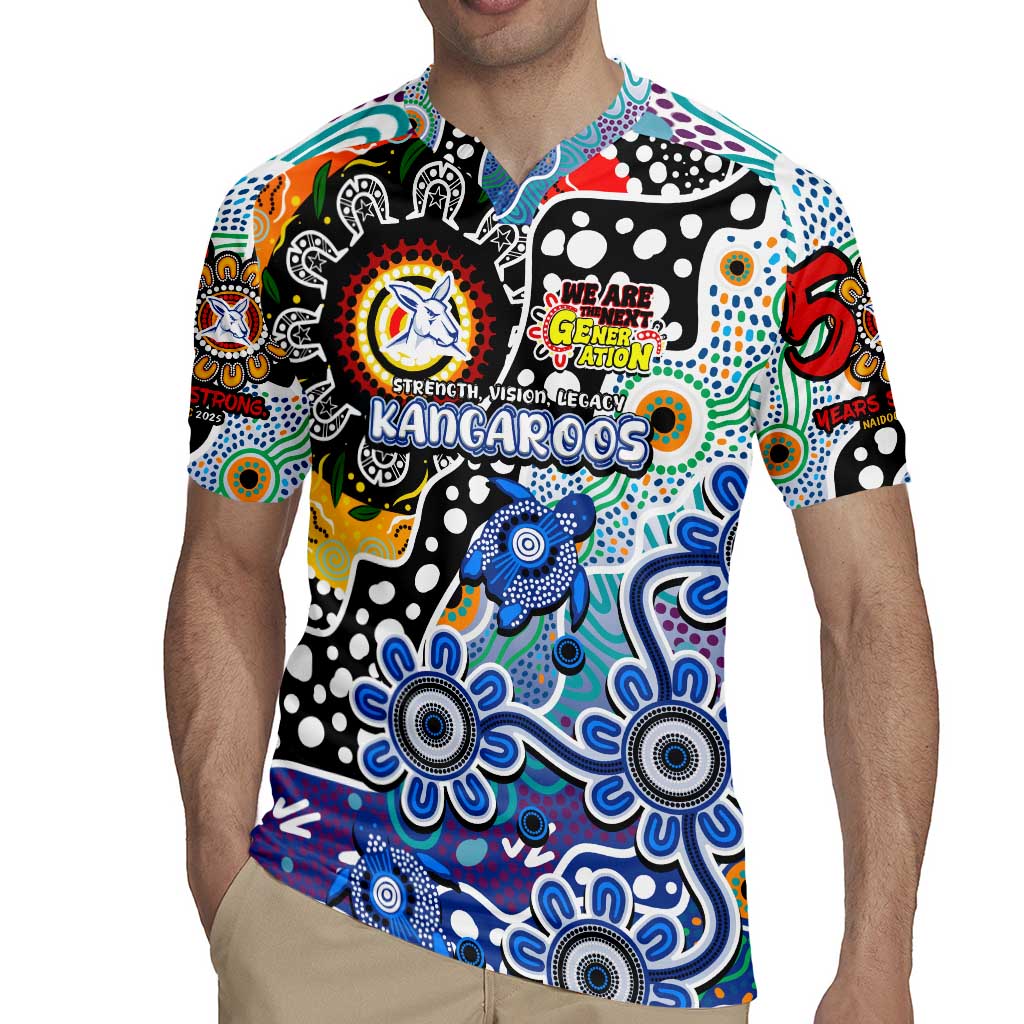 Personalised Kangaroos AFL Celebrating 50 Years of Naidoc Rugby Jersey NAIDOC Week 2025 Aboriginal