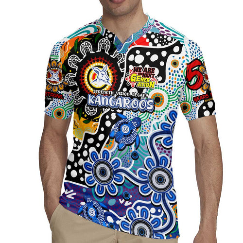 Personalised Kangaroos AFL Celebrating 50 Years of Naidoc Rugby Jersey NAIDOC Week 2025 Aboriginal