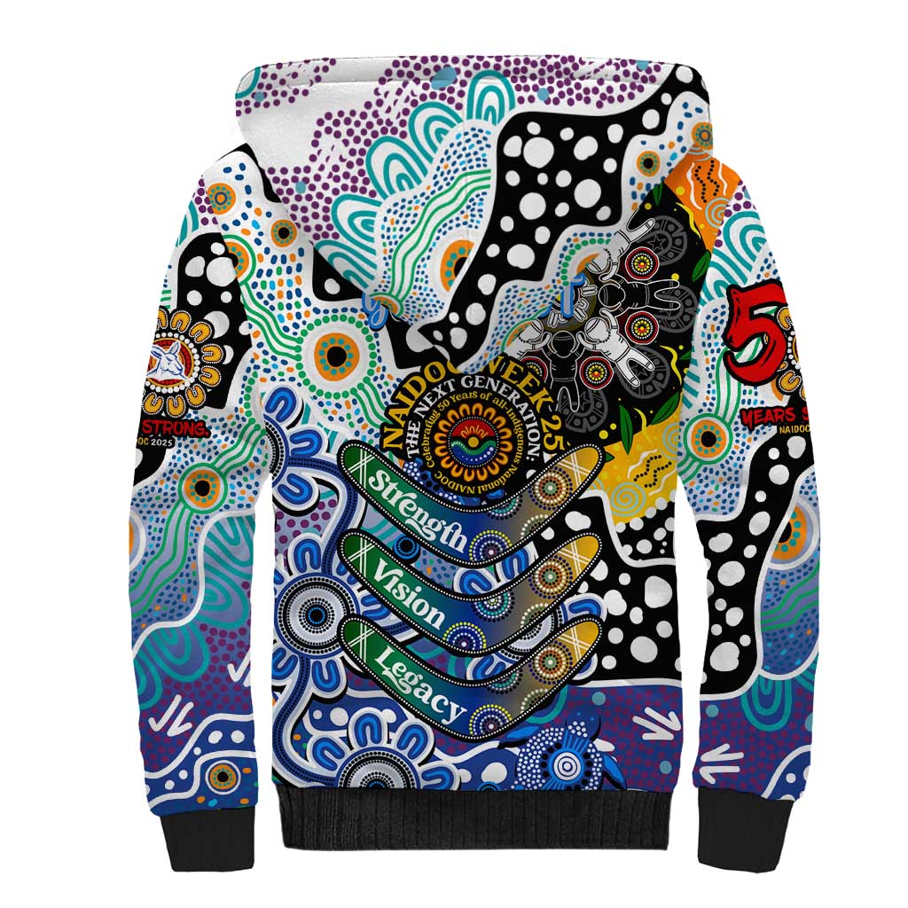 Personalised Kangaroos AFL Celebrating 50 Years of Naidoc Sherpa Hoodie NAIDOC Week 2025 Aboriginal
