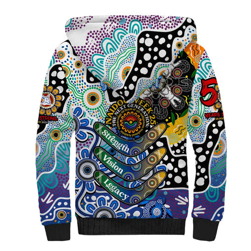 Personalised Kangaroos AFL Celebrating 50 Years of Naidoc Sherpa Hoodie NAIDOC Week 2025 Aboriginal