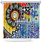 Kangaroos AFL Celebrating 50 Years of Naidoc Shower Curtain NAIDOC Week 2025 Aboriginal