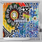 Kangaroos AFL Celebrating 50 Years of Naidoc Shower Curtain NAIDOC Week 2025 Aboriginal