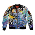 Personalised Kangaroos AFL Celebrating 50 Years of Naidoc Sleeve Zip Bomber Jacket NAIDOC Week 2025 Aboriginal