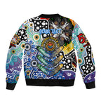Personalised Kangaroos AFL Celebrating 50 Years of Naidoc Sleeve Zip Bomber Jacket NAIDOC Week 2025 Aboriginal
