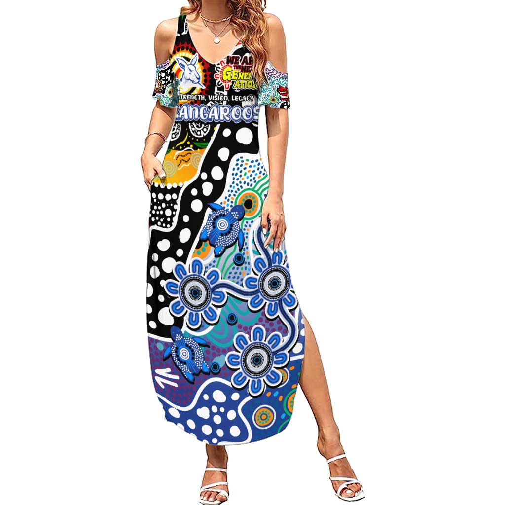 Personalised Kangaroos AFL Celebrating 50 Years of Naidoc Summer Maxi Dress NAIDOC Week 2025 Aboriginal