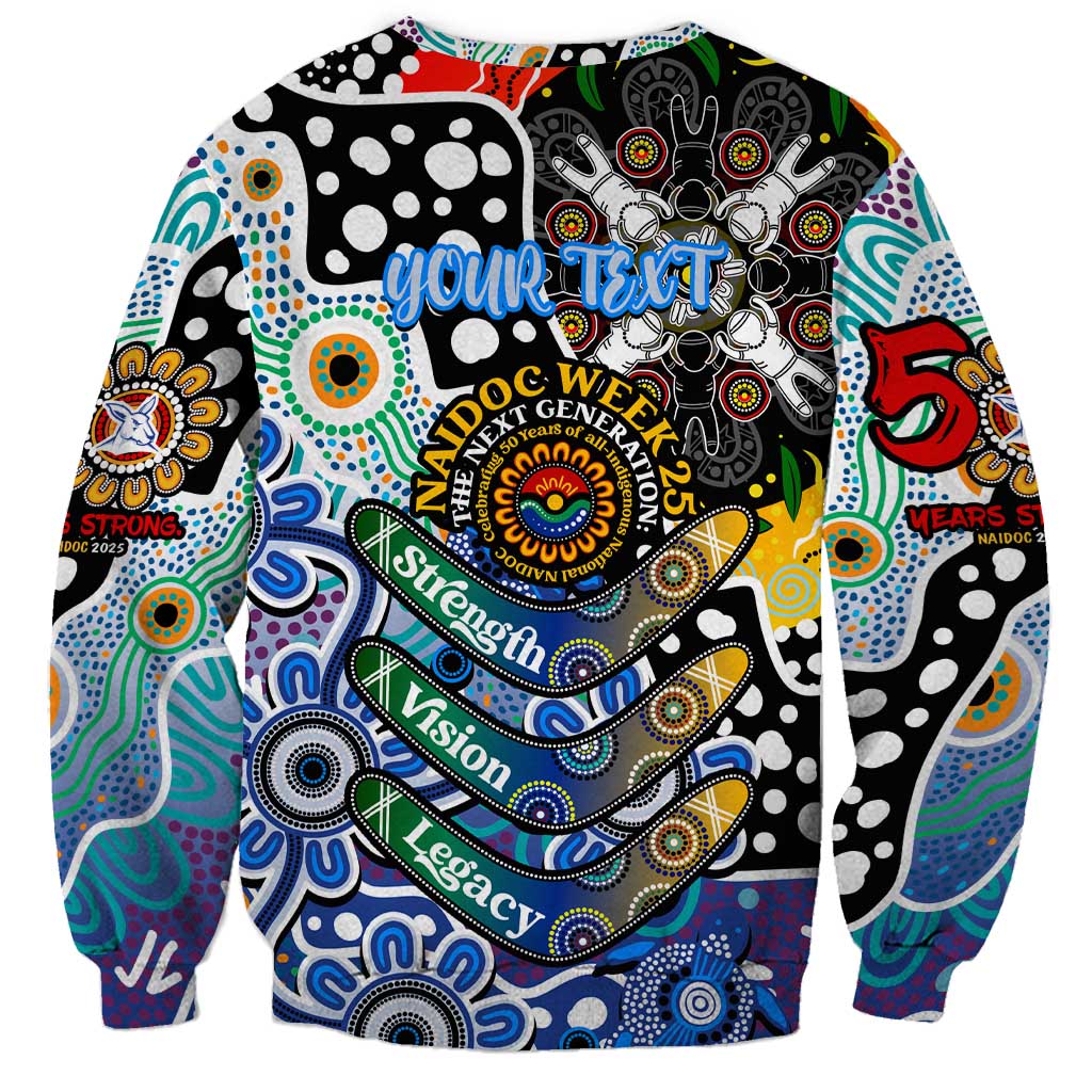 Personalised Kangaroos AFL Celebrating 50 Years of Naidoc Sweatshirt NAIDOC Week 2025 Aboriginal