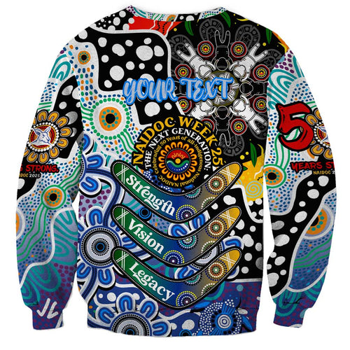 Personalised Kangaroos AFL Celebrating 50 Years of Naidoc Sweatshirt NAIDOC Week 2025 Aboriginal
