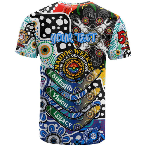 Personalised Kangaroos AFL Celebrating 50 Years of Naidoc T Shirt NAIDOC Week 2025 Aboriginal