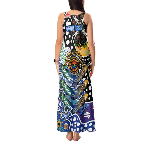 Personalised Kangaroos AFL Celebrating 50 Years of Naidoc Tank Maxi Dress NAIDOC Week 2025 Aboriginal