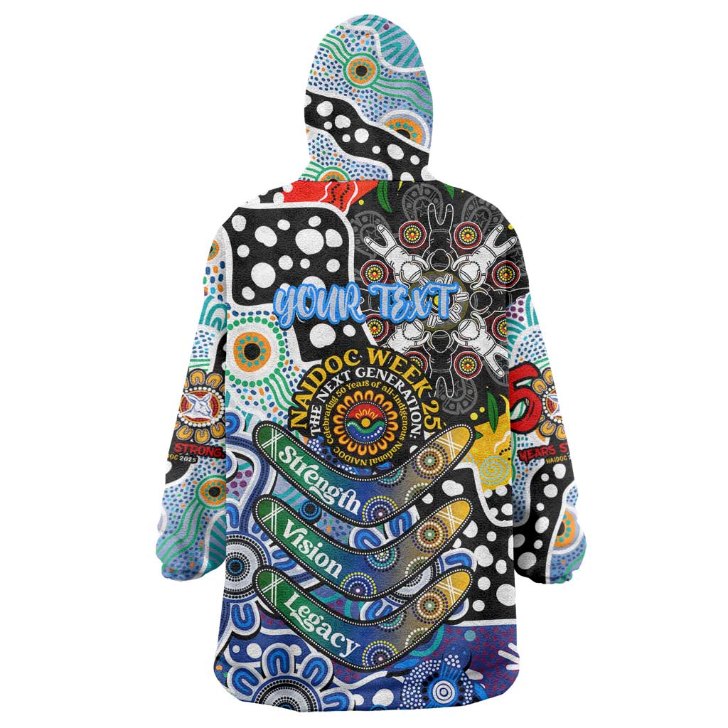 Personalised Kangaroos AFL Celebrating 50 Years of Naidoc Wearable Blanket Hoodie NAIDOC Week 2025 Aboriginal
