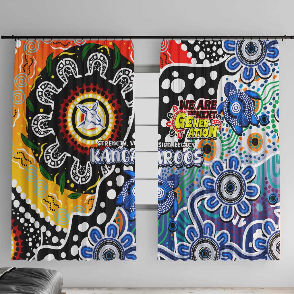Kangaroos AFL Celebrating 50 Years of Naidoc Window Curtain NAIDOC Week 2025 Aboriginal