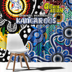 Kangaroos AFL Celebrating 50 Years of Naidoc Window Curtain NAIDOC Week 2025 Aboriginal