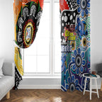 Kangaroos AFL Celebrating 50 Years of Naidoc Window Curtain NAIDOC Week 2025 Aboriginal