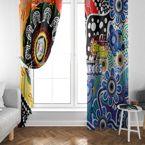 Kangaroos AFL Celebrating 50 Years of Naidoc Window Curtain NAIDOC Week 2025 Aboriginal