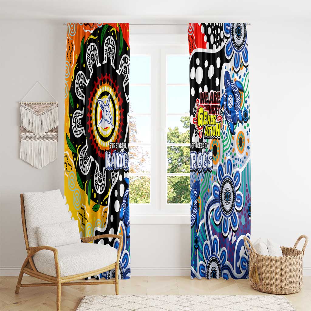 Kangaroos AFL Celebrating 50 Years of Naidoc Window Curtain NAIDOC Week 2025 Aboriginal