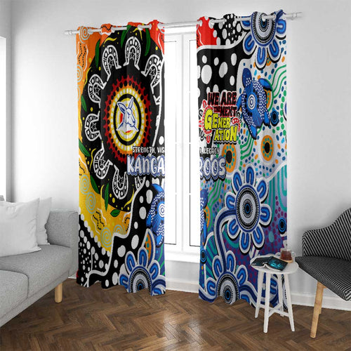 Kangaroos AFL Celebrating 50 Years of Naidoc Window Curtain NAIDOC Week 2025 Aboriginal