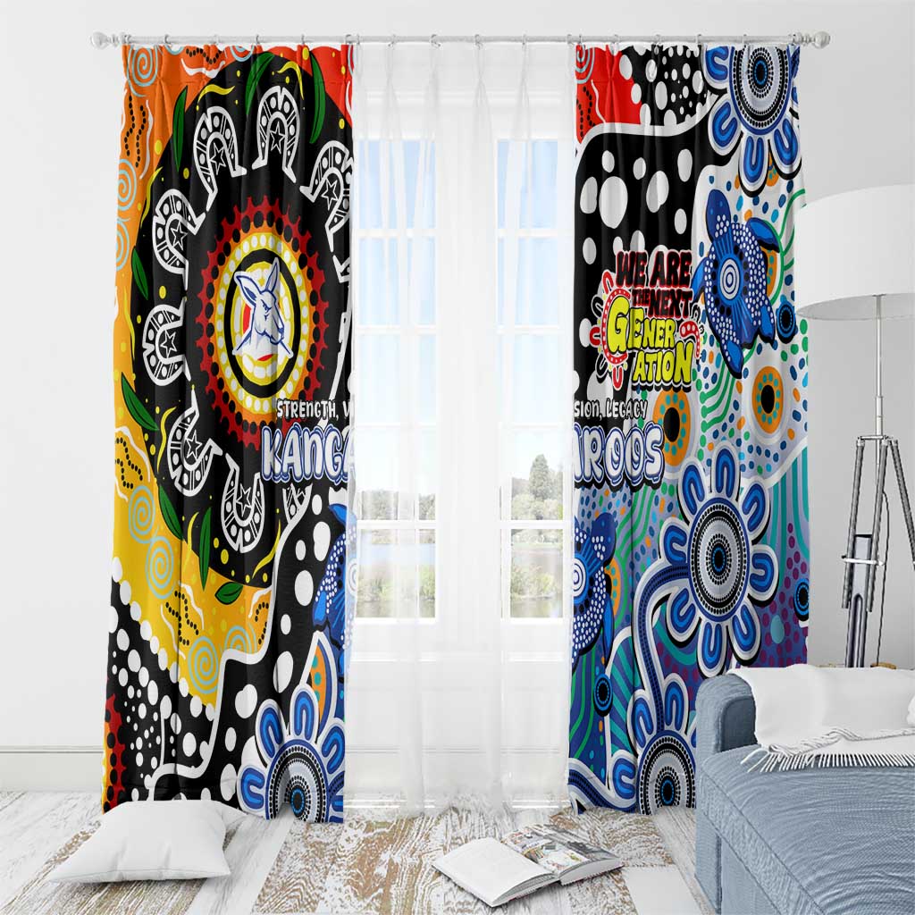 Kangaroos AFL Celebrating 50 Years of Naidoc Window Curtain NAIDOC Week 2025 Aboriginal