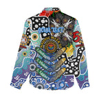 Personalised Kangaroos AFL Celebrating 50 Years of Naidoc Women Casual Shirt NAIDOC Week 2025 Aboriginal