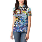 Personalised Kangaroos AFL Celebrating 50 Years of Naidoc Women Polo Shirt NAIDOC Week 2025 Aboriginal