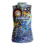 Personalised Kangaroos AFL Celebrating 50 Years of Naidoc Women Sleeveless Polo Shirt NAIDOC Week 2025 Aboriginal