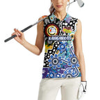 Personalised Kangaroos AFL Celebrating 50 Years of Naidoc Women Sleeveless Polo Shirt NAIDOC Week 2025 Aboriginal