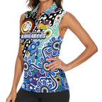 Personalised Kangaroos AFL Celebrating 50 Years of Naidoc Women Sleeveless Polo Shirt NAIDOC Week 2025 Aboriginal