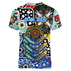 Personalised Kangaroos AFL Celebrating 50 Years of Naidoc Women V-Neck T-Shirt NAIDOC Week 2025 Aboriginal