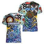 Personalised Kangaroos AFL Celebrating 50 Years of Naidoc Women V-Neck T-Shirt NAIDOC Week 2025 Aboriginal
