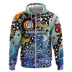 Personalised Kangaroos AFL Celebrating 50 Years of Naidoc Zip Hoodie NAIDOC Week 2025 Aboriginal
