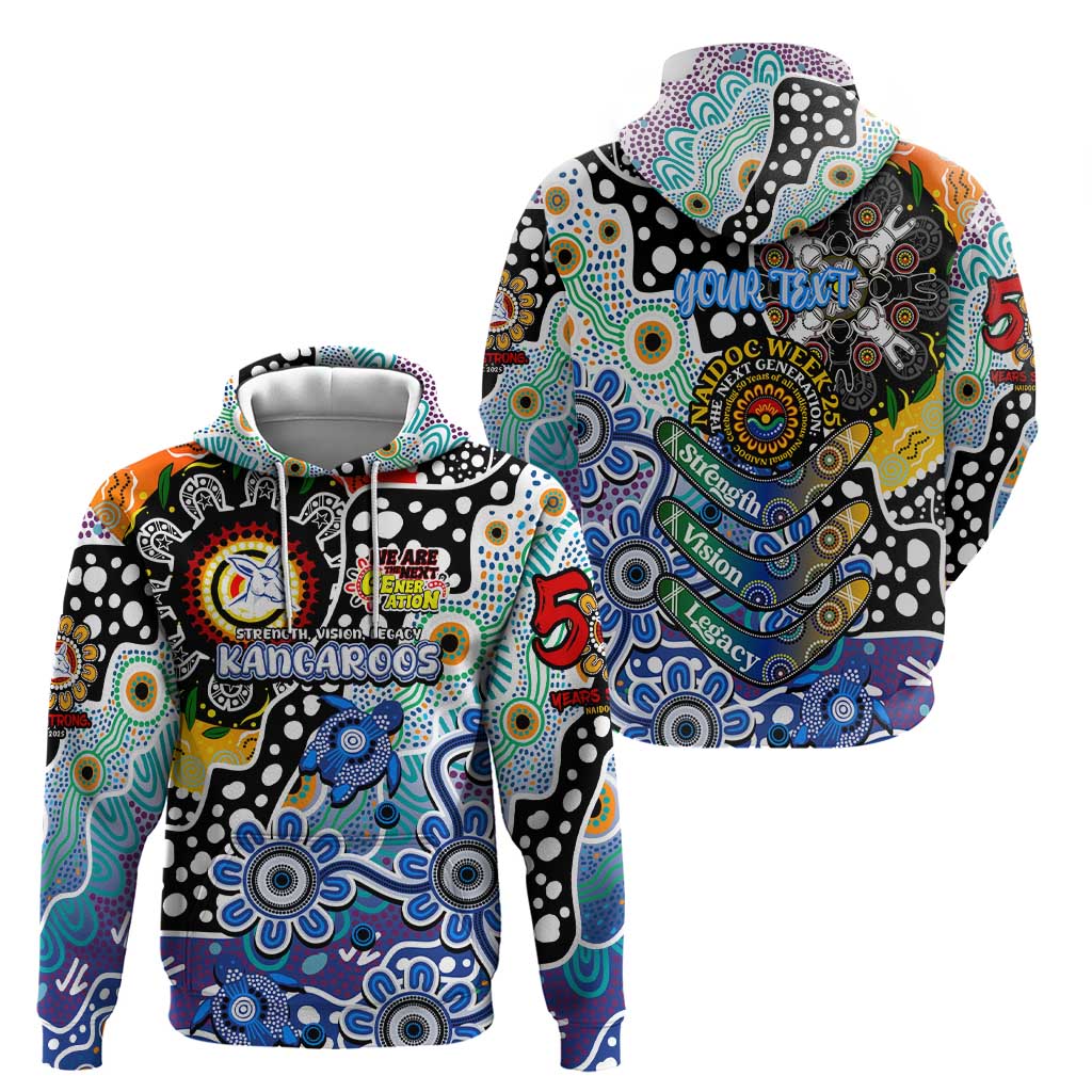 Personalised Kangaroos AFL Celebrating 50 Years of Naidoc Zip Hoodie NAIDOC Week 2025 Aboriginal