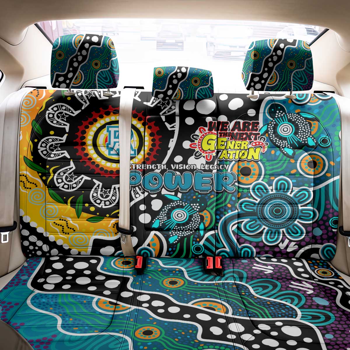 Power AFL Celebrating 50 Years of Naidoc Back Car Seat Cover NAIDOC Week 2025 Aboriginal