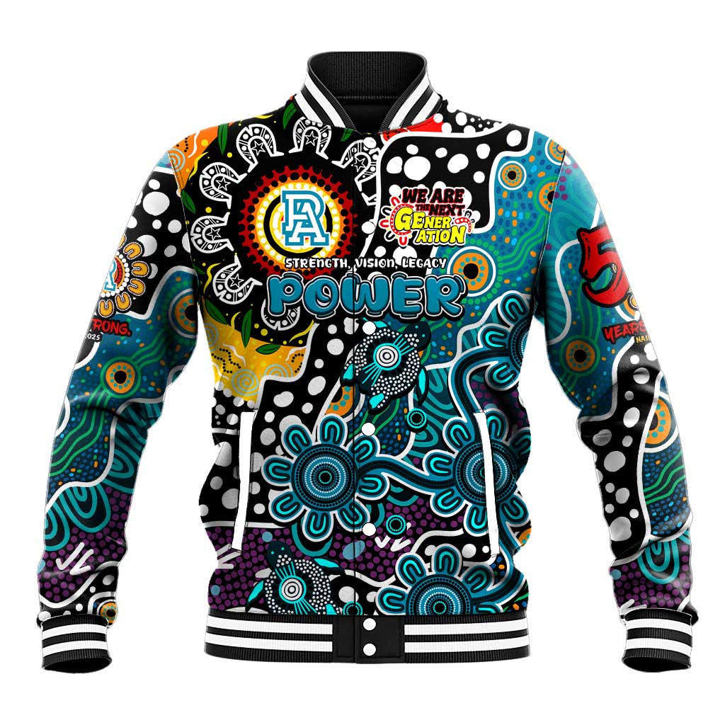 Personalised Power AFL Celebrating 50 Years of Naidoc Baseball Jacket NAIDOC Week 2025 Aboriginal