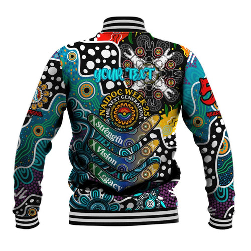 Personalised Power AFL Celebrating 50 Years of Naidoc Baseball Jacket NAIDOC Week 2025 Aboriginal