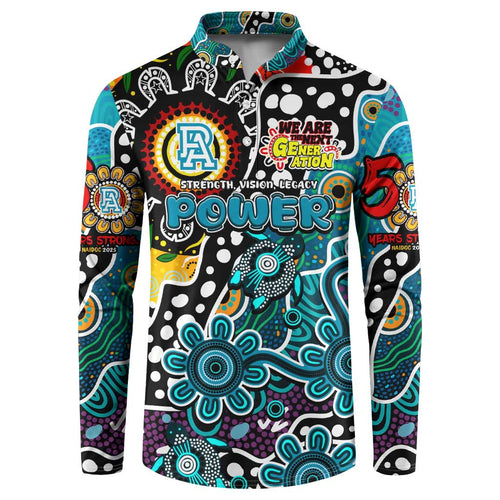 Personalised Power AFL Celebrating 50 Years of Naidoc Button Sweatshirt NAIDOC Week 2025 Aboriginal