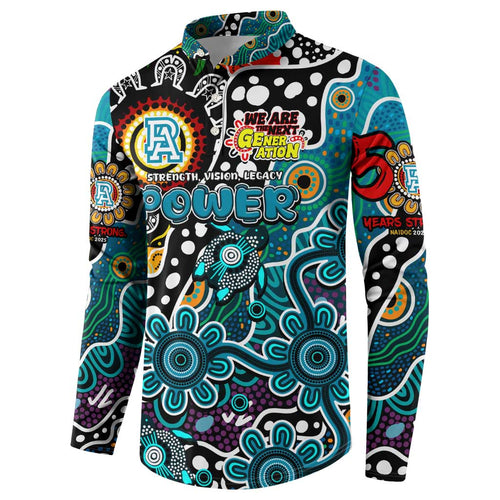 Personalised Power AFL Celebrating 50 Years of Naidoc Button Sweatshirt NAIDOC Week 2025 Aboriginal