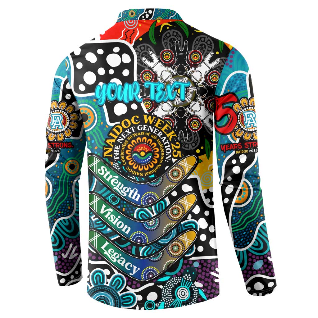 Personalised Power AFL Celebrating 50 Years of Naidoc Button Sweatshirt NAIDOC Week 2025 Aboriginal