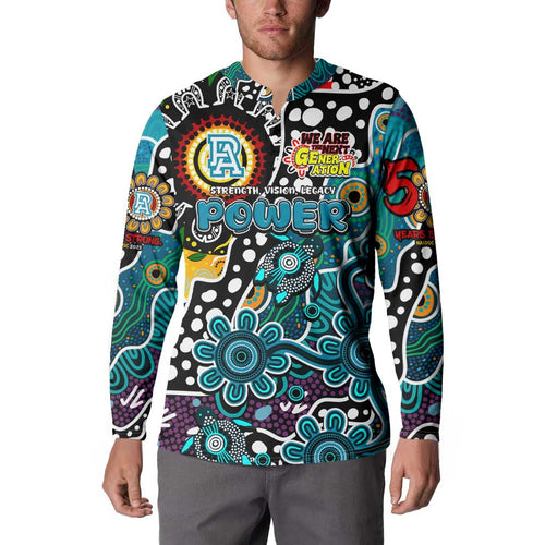Personalised Power AFL Celebrating 50 Years of Naidoc Button Sweatshirt NAIDOC Week 2025 Aboriginal